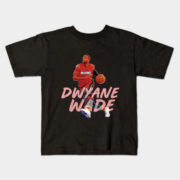 Dwayne Wade Kids T-Shirt by edbertguinto